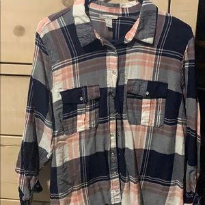 Charlotte Russe flannel button down